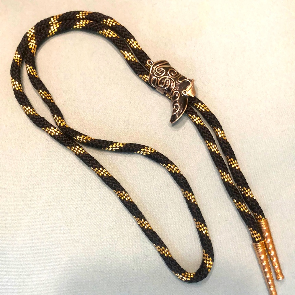 🔶Vintage Boot Bolo Necktie